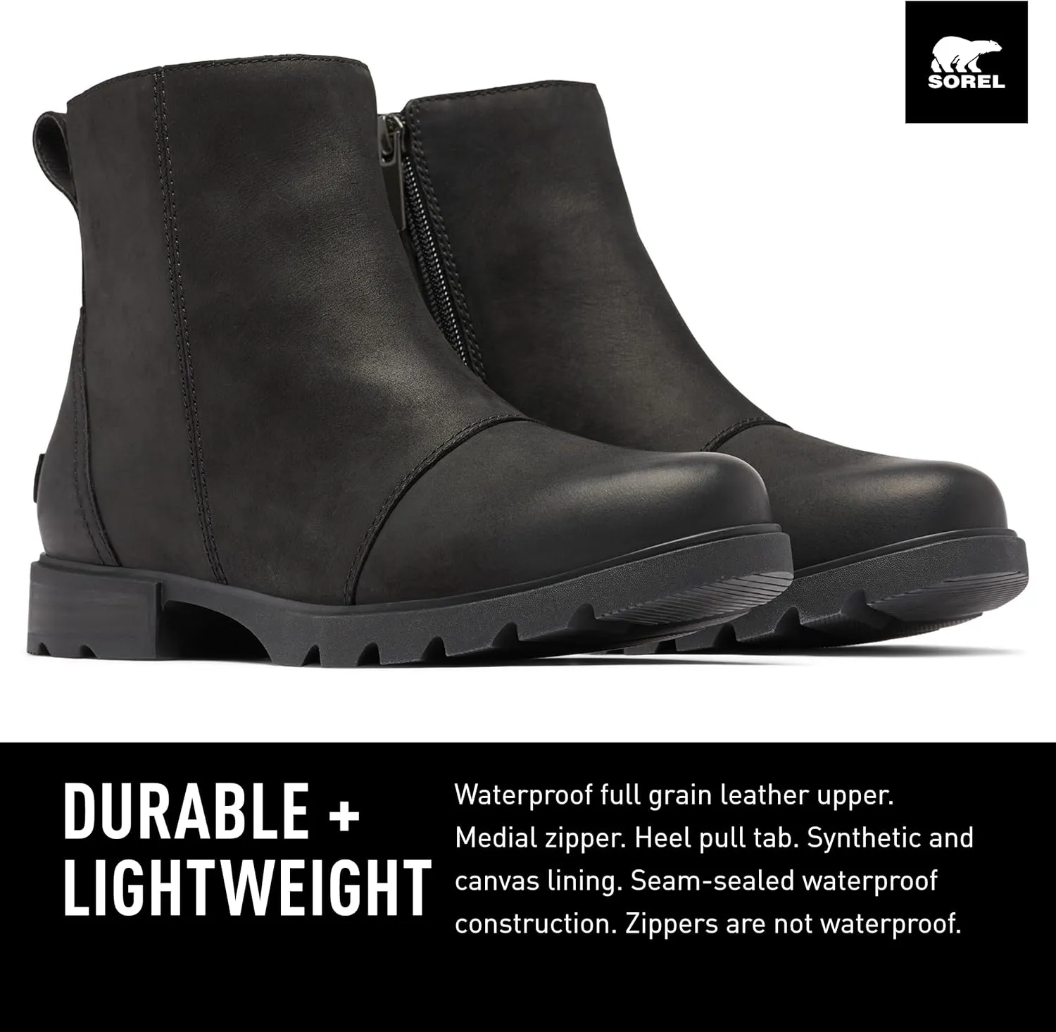 SOREL Women's Emelie lll Zip Waterproof Boot