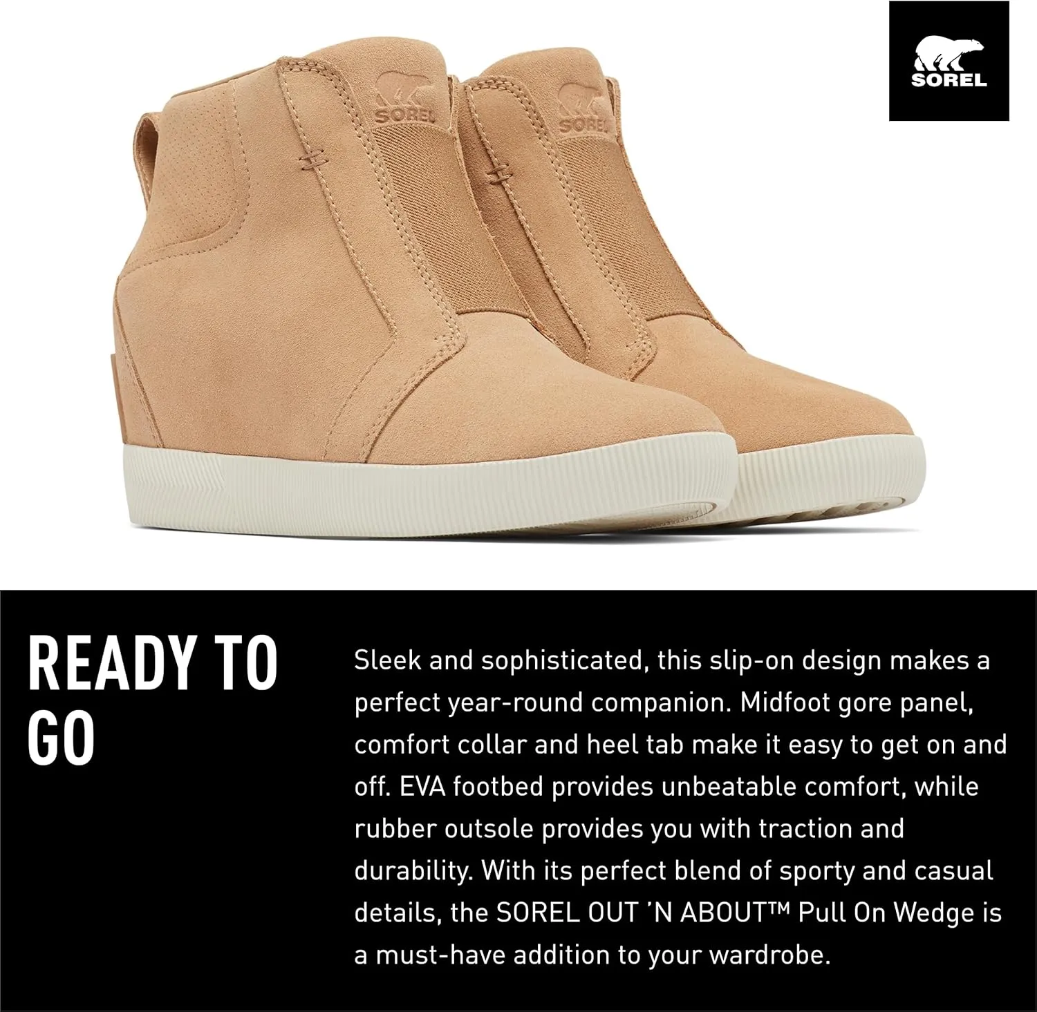 SOREL Women's Out N About Pull On Wedge Boot