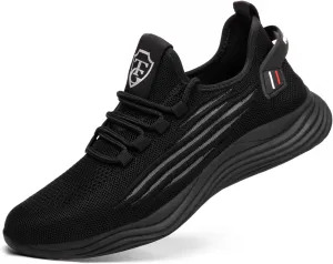 Steel Toe Shoes for Men Lightweigt Work Shoes Non Slip Comfortable Safety Shoes Puncture Proof Steel Toe Sneakers