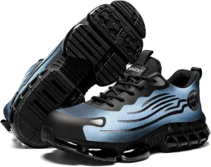 Steel Toe Shoes for Men Women Composite Toe Work Sneakers Indestructible Safety Tennis Shoes Lightweight Breathable Construction Sneakers Puncture Proof Air Cushion Ergonomic Design