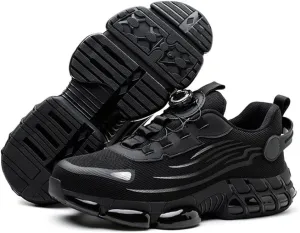 Steel Toe Shoes for Men Women Lightweight, Steel Toe Sneakers for Men Women Work Wide, Safety Air Cushioned Shoes