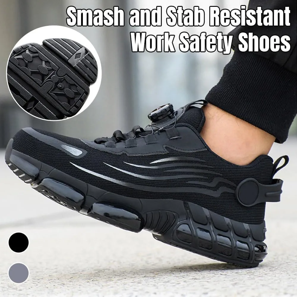 Steel Toe Shoes for Men Women Lightweight, Steel Toe Sneakers for Men Women Work Wide, Safety Air Cushioned Shoes