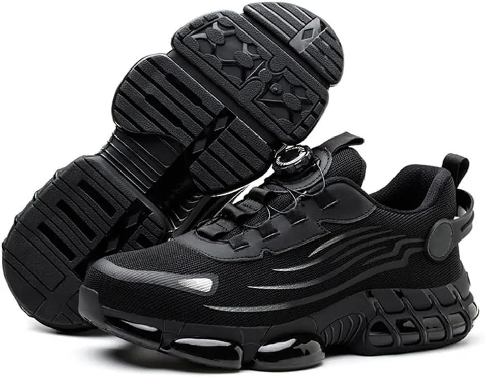 Steel Toe Shoes for Men Women Lightweight, Steel Toe Sneakers for Men Women Work Wide, Safety Air Cushioned Shoes