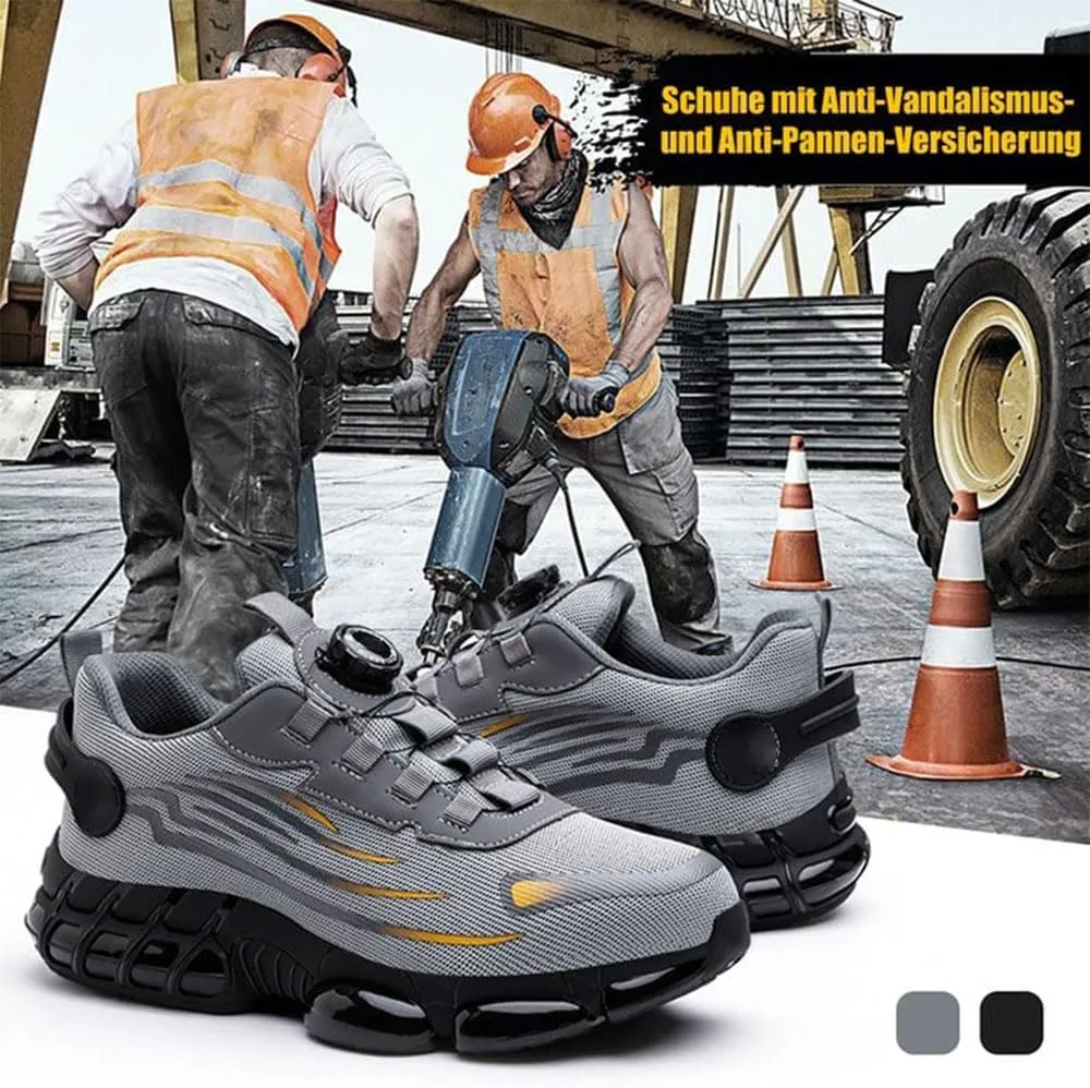 Steel Toe Shoes for Men Women Lightweight, Steel Toe Sneakers for Men Women Work Wide, Safety Air Cushioned Shoes