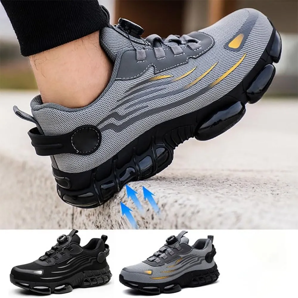 Steel Toe Shoes for Men Women Lightweight, Steel Toe Sneakers for Men Women Work Wide, Safety Air Cushioned Shoes