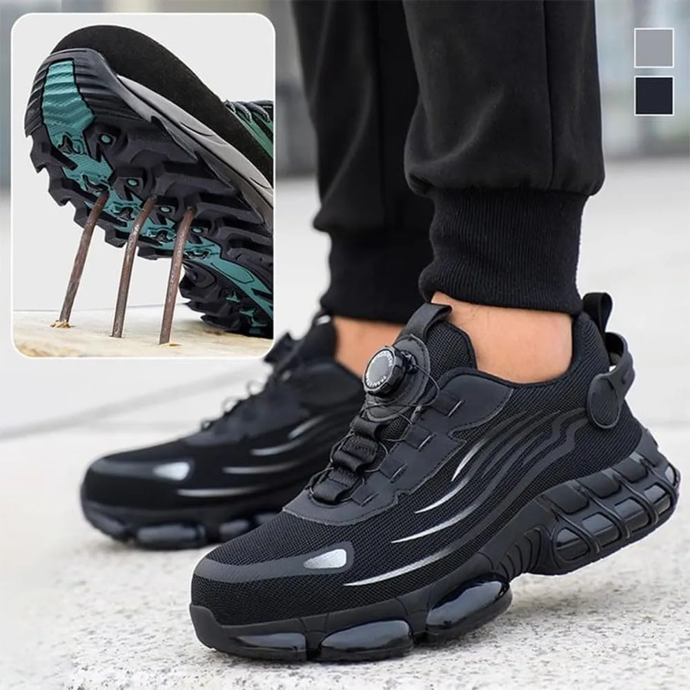 Steel Toe Shoes for Men Women Lightweight, Steel Toe Sneakers for Men Women Work Wide, Safety Air Cushioned Shoes