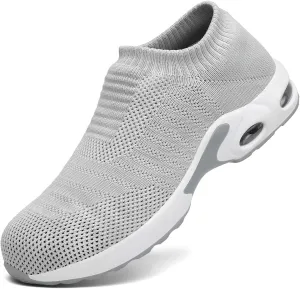 Steel Toe Shoes for Women with Arch Support, Lightweight Comfortable Work Safety Shoes Slip Resistant Indestructible Sneakers