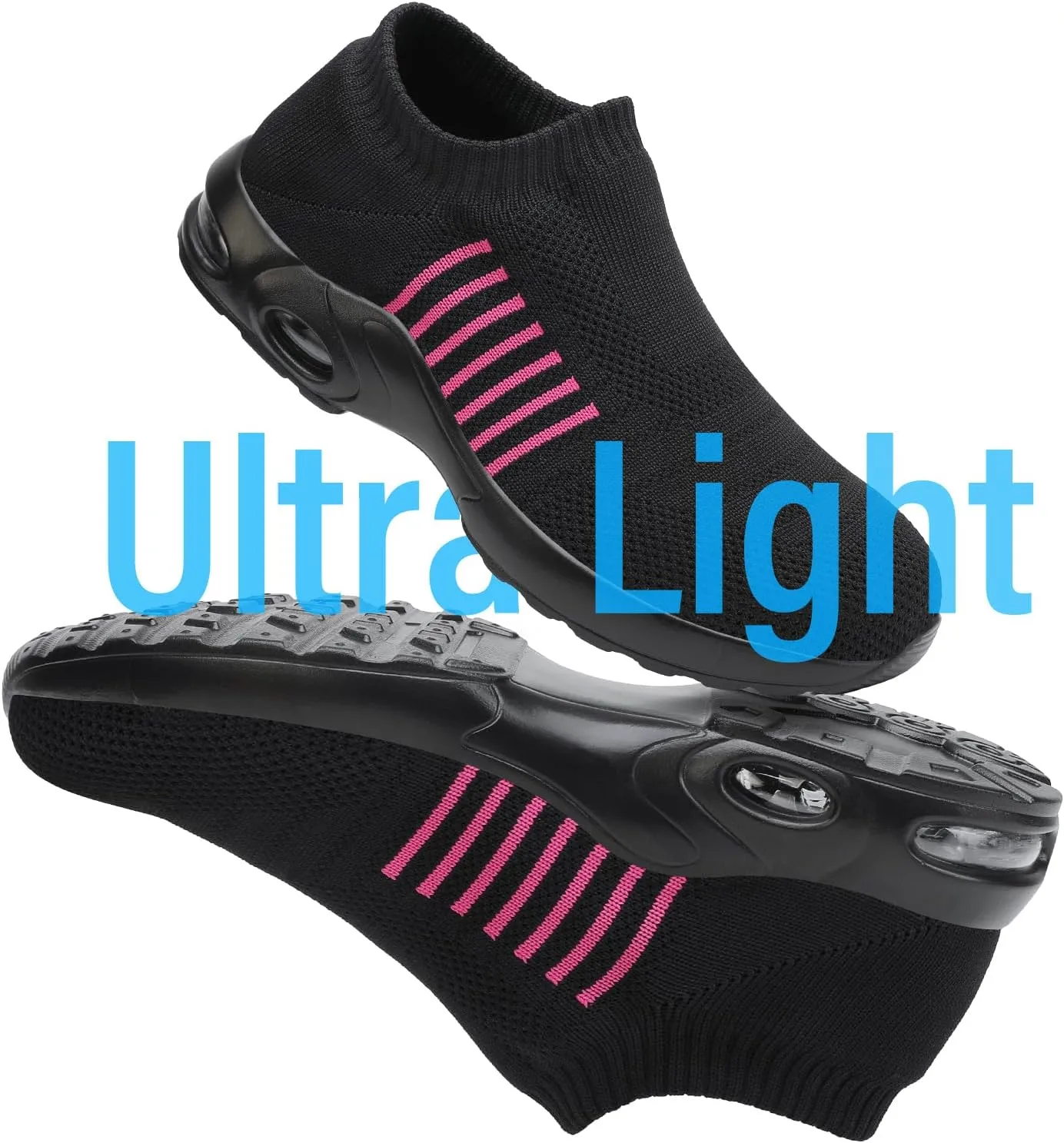 Steel Toe Shoes for Women with Arch Support, Lightweight Comfortable Work Safety Shoes Slip Resistant Indestructible Sneakers