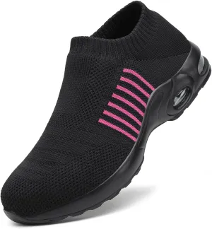 Steel Toe Shoes for Women with Arch Support, Lightweight Comfortable Work Safety Shoes Slip Resistant Indestructible Sneakers