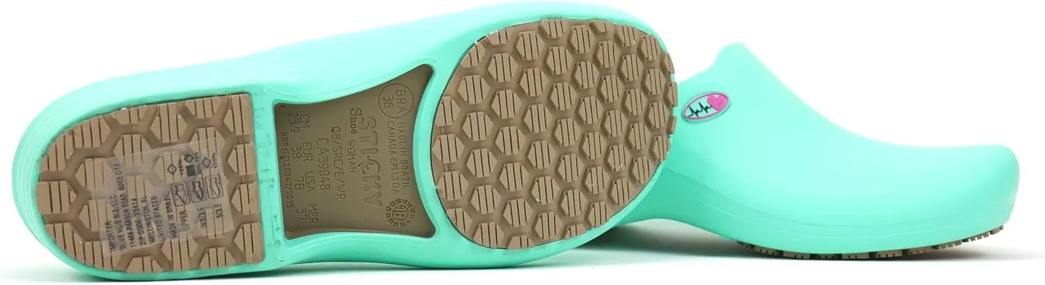Sticky Nursing Shoes Women - Chefs - Kitchen - Nurses - Clogs for Work - Waterproof Non Slip
