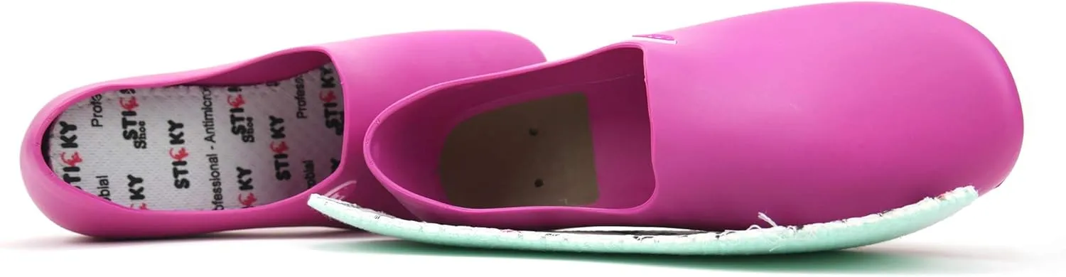 Sticky Nursing Shoes Women - Chefs - Kitchen - Nurses - Clogs for Work - Waterproof Non Slip