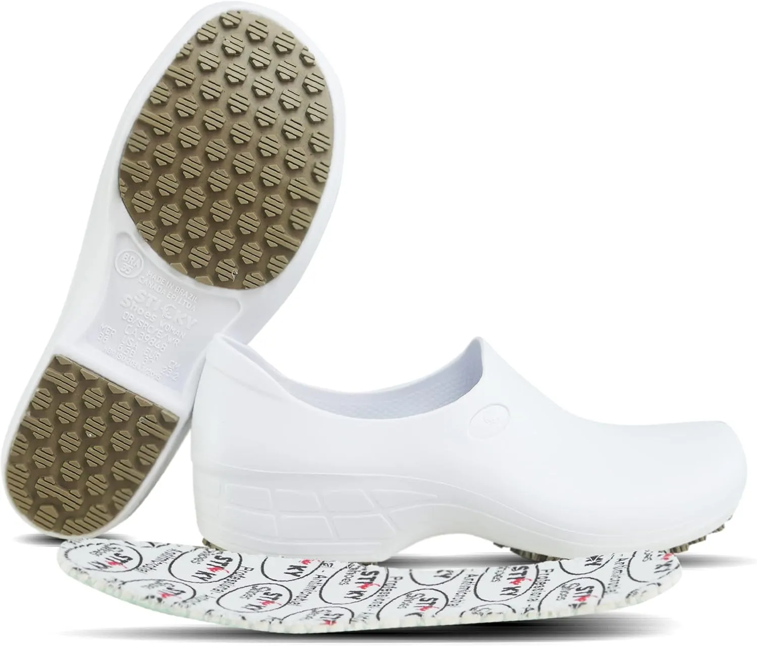 Sticky Nursing Shoes Women - Chefs - Kitchen - Nurses - Clogs for Work - Waterproof Non Slip