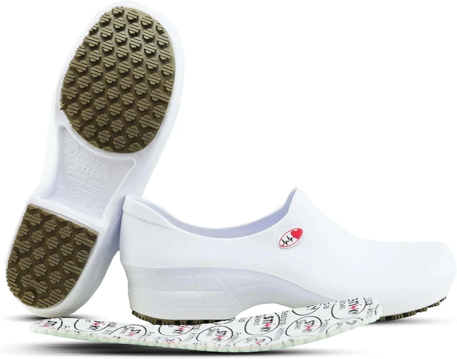 Sticky Nursing Shoes Women - Chefs - Kitchen - Nurses - Clogs for Work - Waterproof Non Slip