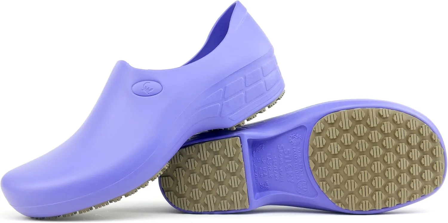 Sticky Nursing Shoes Women - Chefs - Kitchen - Nurses - Clogs for Work - Waterproof Non Slip