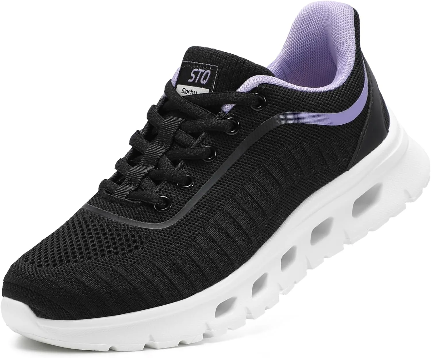 STQ Road Running Shoes for Womens Breathable Walking Tennis Sneakers Women Athletic Gym Workout Cushion Sport Training Fitness Cushioned Lightweight Comfort Plantar Fasciitis
