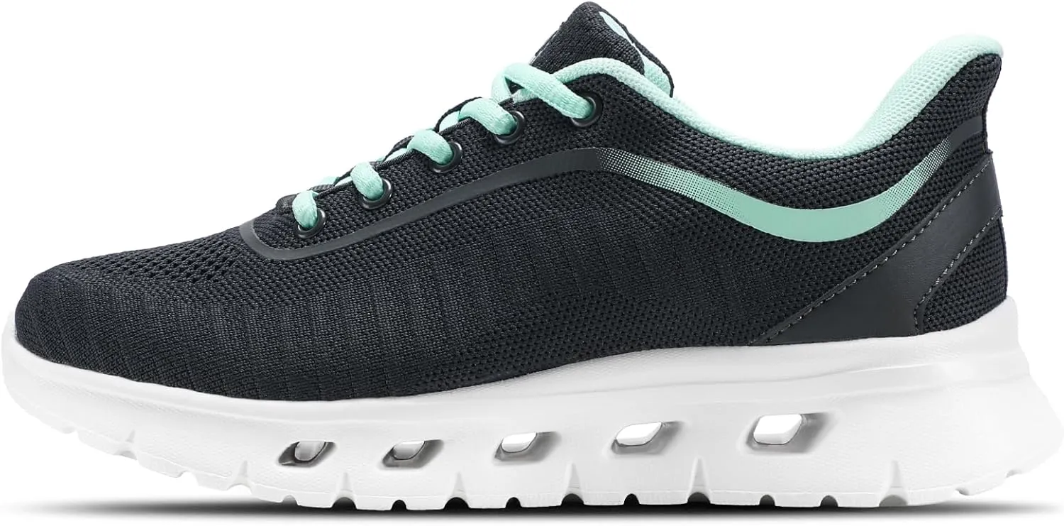 STQ Road Running Shoes for Womens Breathable Walking Tennis Sneakers Women Athletic Gym Workout Cushion Sport Training Fitness Cushioned Lightweight Comfort Plantar Fasciitis