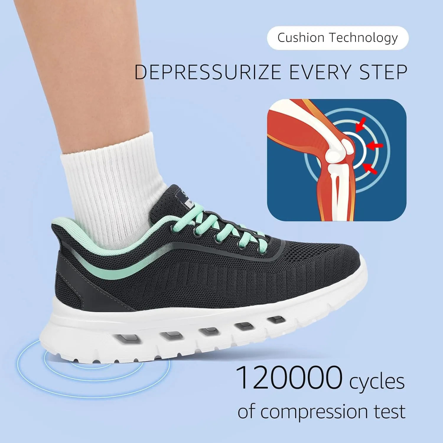 STQ Road Running Shoes for Womens Breathable Walking Tennis Sneakers Women Athletic Gym Workout Cushion Sport Training Fitness Cushioned Lightweight Comfort Plantar Fasciitis