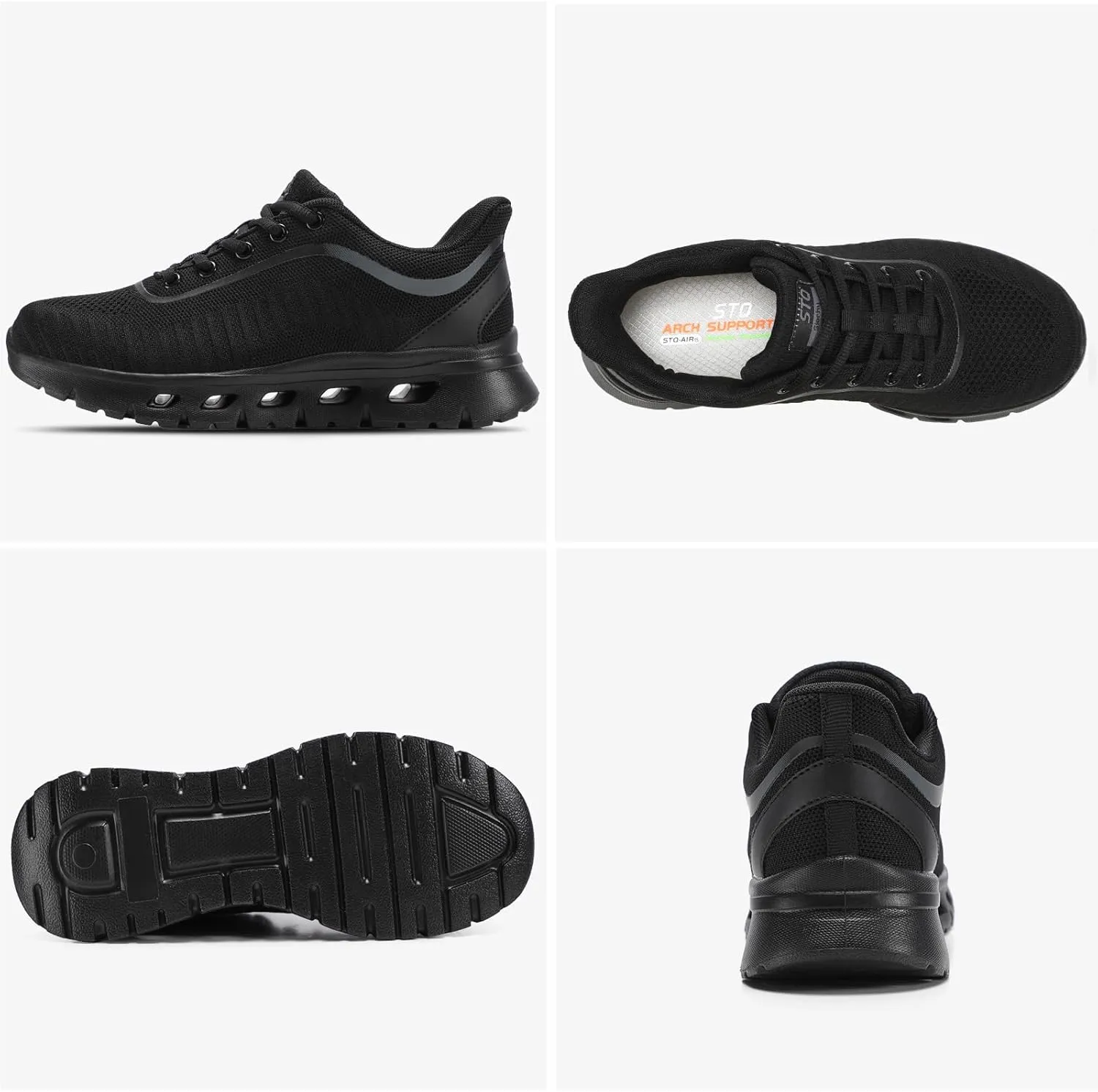 STQ Road Running Shoes for Womens Breathable Walking Tennis Sneakers Women Athletic Gym Workout Cushion Sport Training Fitness Cushioned Lightweight Comfort Plantar Fasciitis