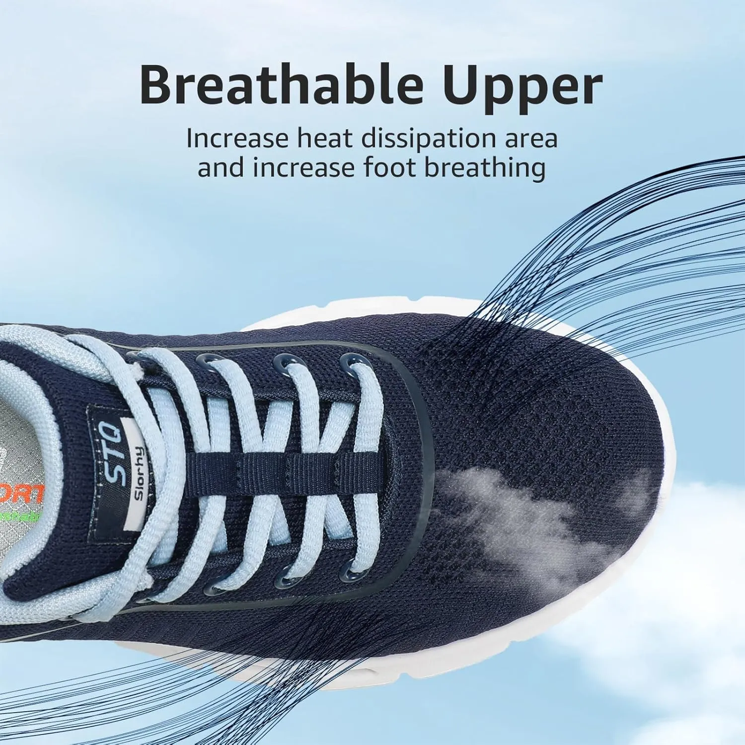STQ Road Running Shoes for Womens Breathable Walking Tennis Sneakers Women Athletic Gym Workout Cushion Sport Training Fitness Cushioned Lightweight Comfort Plantar Fasciitis