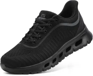 STQ Road Running Shoes for Womens Breathable Walking Tennis Sneakers Women Athletic Gym Workout Cushion Sport Training Fitness Cushioned Lightweight Comfort Plantar Fasciitis