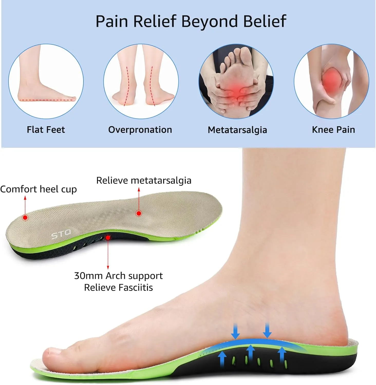 STQ Slip on Sneakers Women Walking Shoes Orthopedic Tennis Arch Support Orthopedic Maternity Elderly Plantar Fasciitis Standing Comfort Workout Travelling