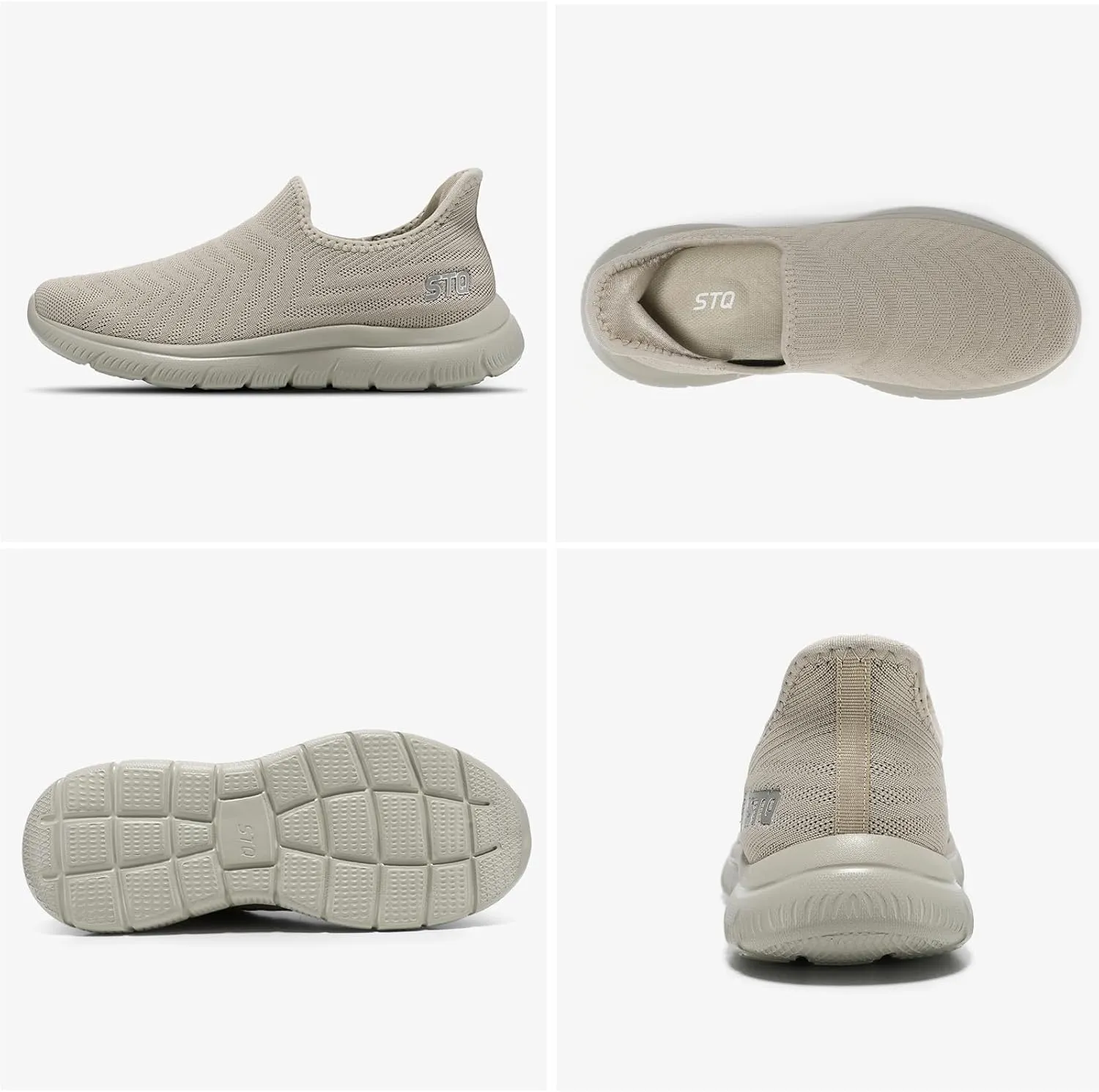 STQ Slip on Sneakers Women Walking Shoes Orthopedic Tennis Arch Support Orthopedic Maternity Elderly Plantar Fasciitis Standing Comfort Workout Travelling