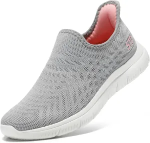 STQ Slip on Sneakers Women Walking Shoes Orthopedic Tennis Arch Support Orthopedic Maternity Elderly Plantar Fasciitis Standing Comfort Workout Travelling