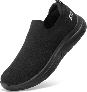 STQ Walking Shoes for Women Arch Support Comfort Lightweight Slip on Sneakers with Memory Foam