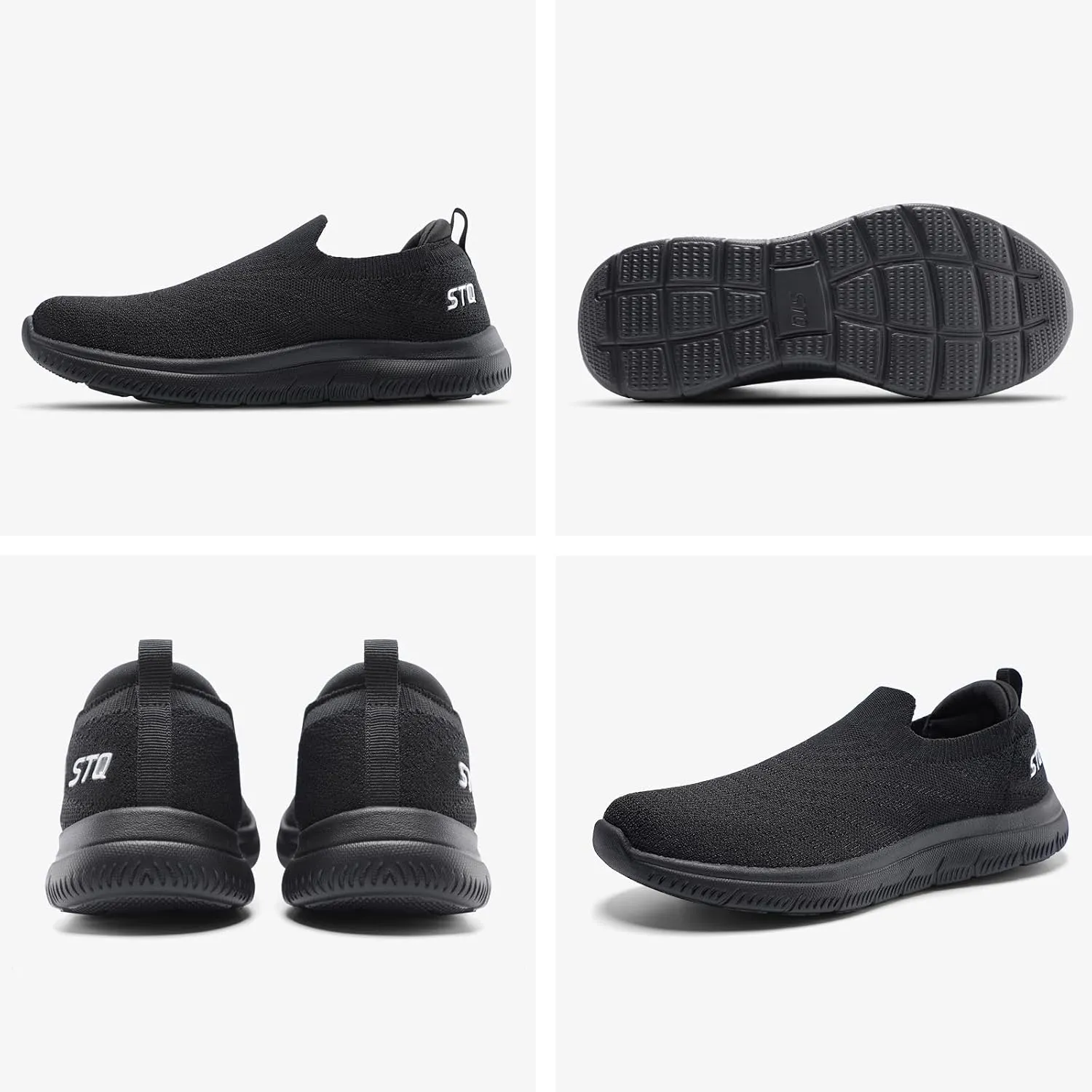 STQ Walking Shoes for Women Arch Support Comfort Lightweight Slip on Sneakers with Memory Foam