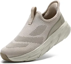 STQ Walking Shoes for Women Supportive Cushioned Mesh Shoes Casual Slip on Sneakers Orthopedic Arch Support Slip Resistant Work Shoes for Pregnancy Nurse Standing All Day