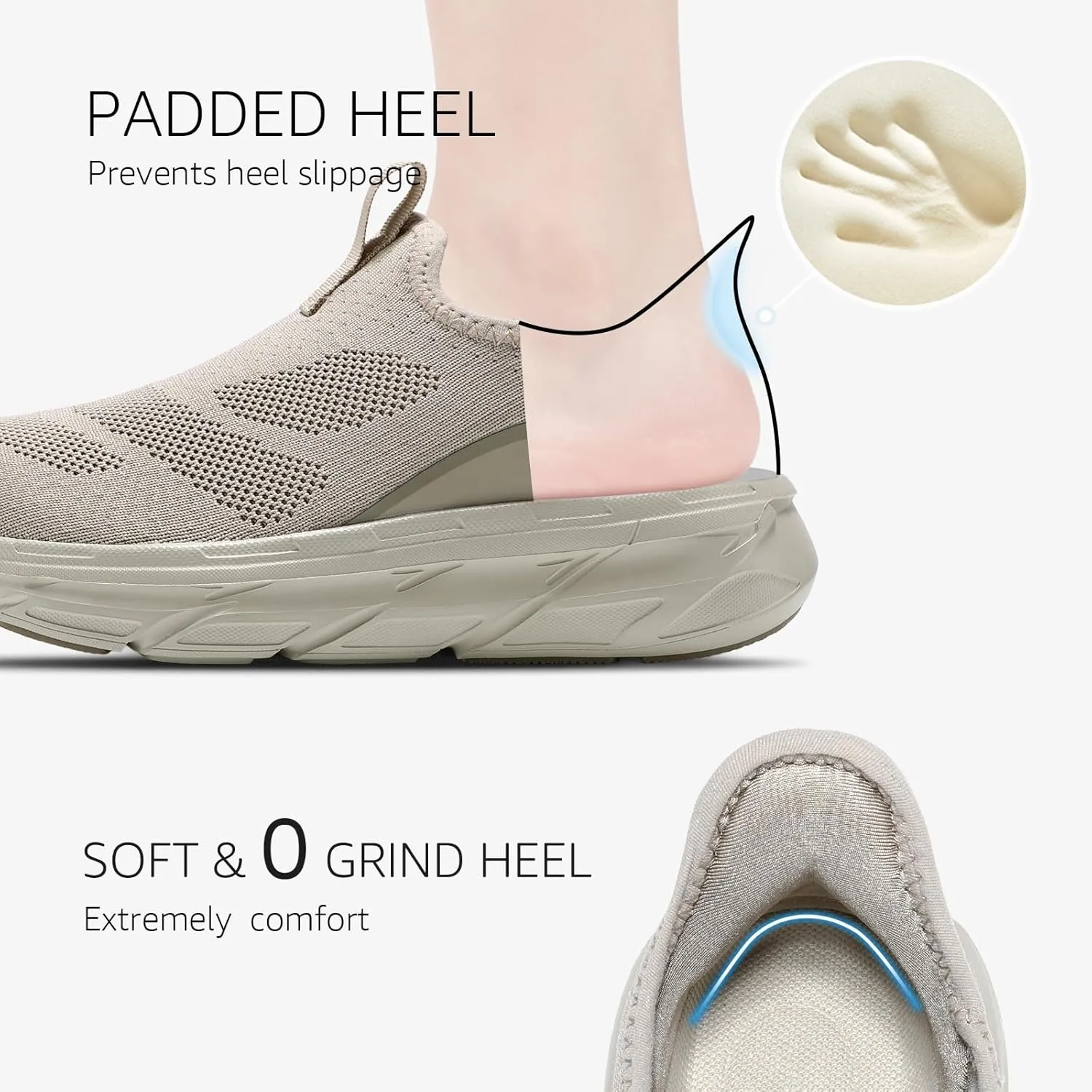 STQ Walking Shoes for Women Supportive Cushioned Mesh Shoes Casual Slip on Sneakers Orthopedic Arch Support Slip Resistant Work Shoes for Pregnancy Nurse Standing All Day