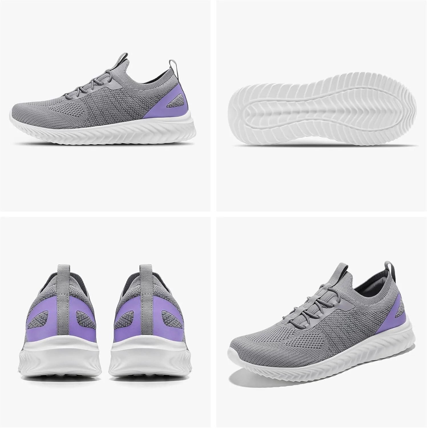 STQ Walking Shoes Women Arch Support Slip on Sneakers with Memory Foam Comfort Lightweight