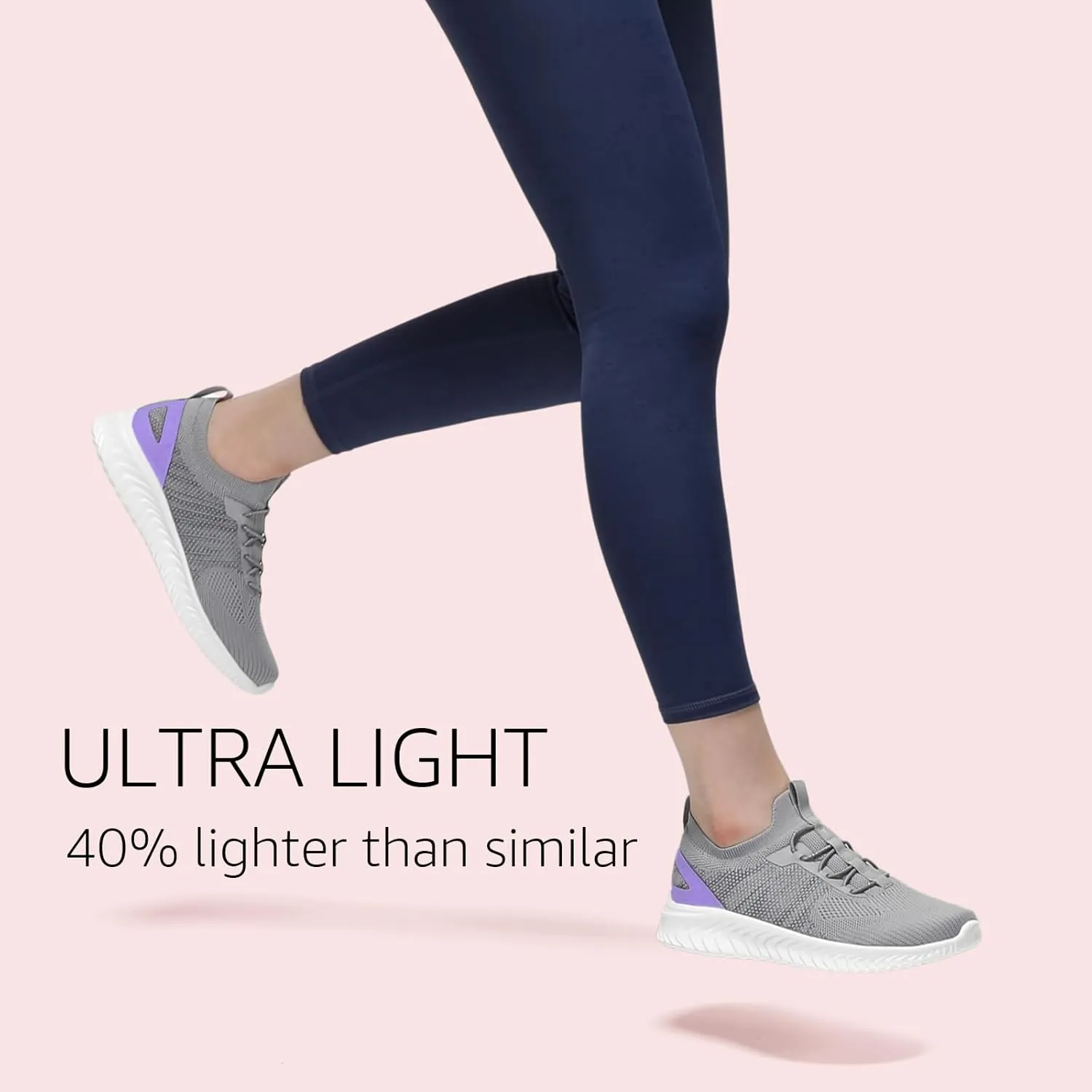 STQ Walking Shoes Women Arch Support Slip on Sneakers with Memory Foam Comfort Lightweight