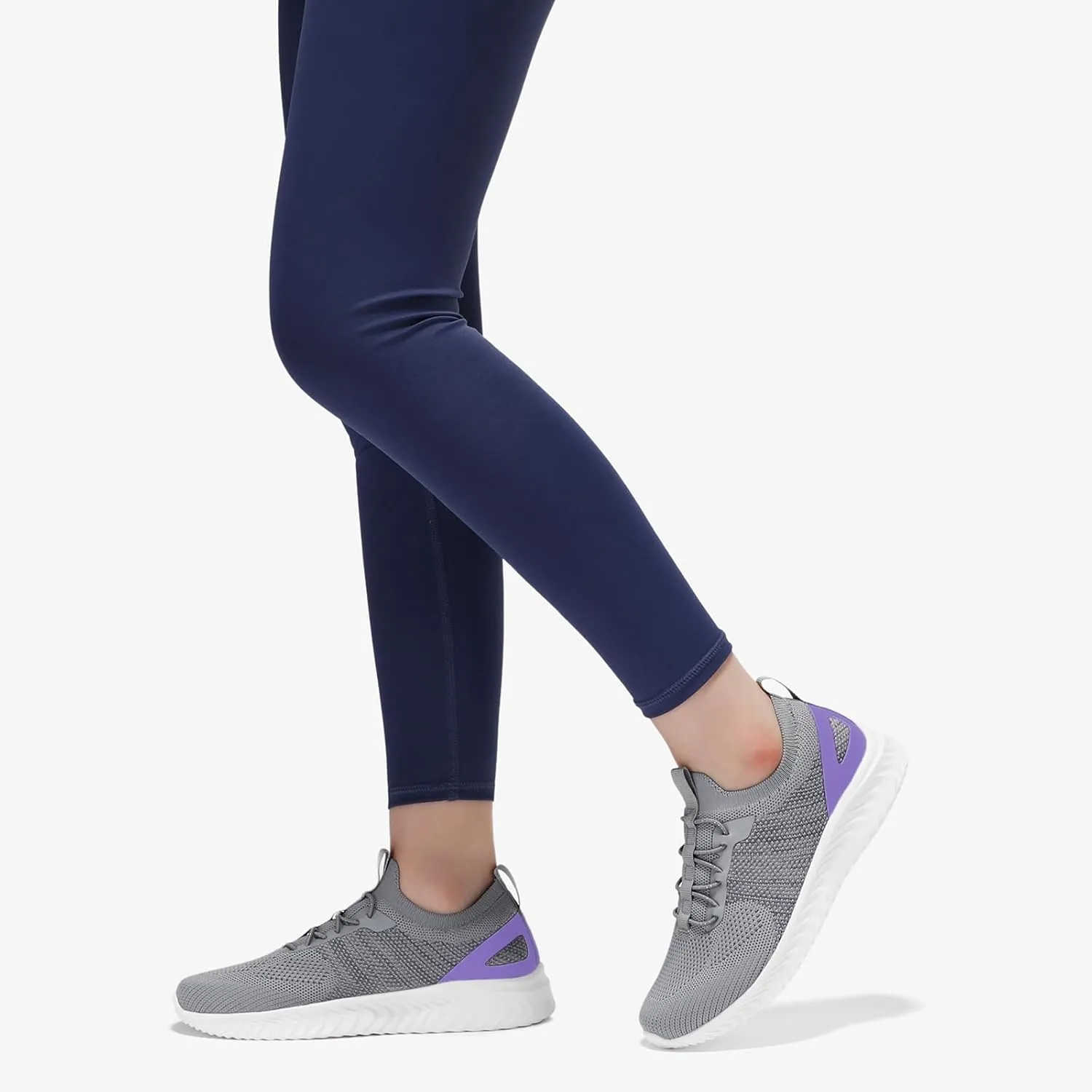 STQ Walking Shoes Women Arch Support Slip on Sneakers with Memory Foam Comfort Lightweight