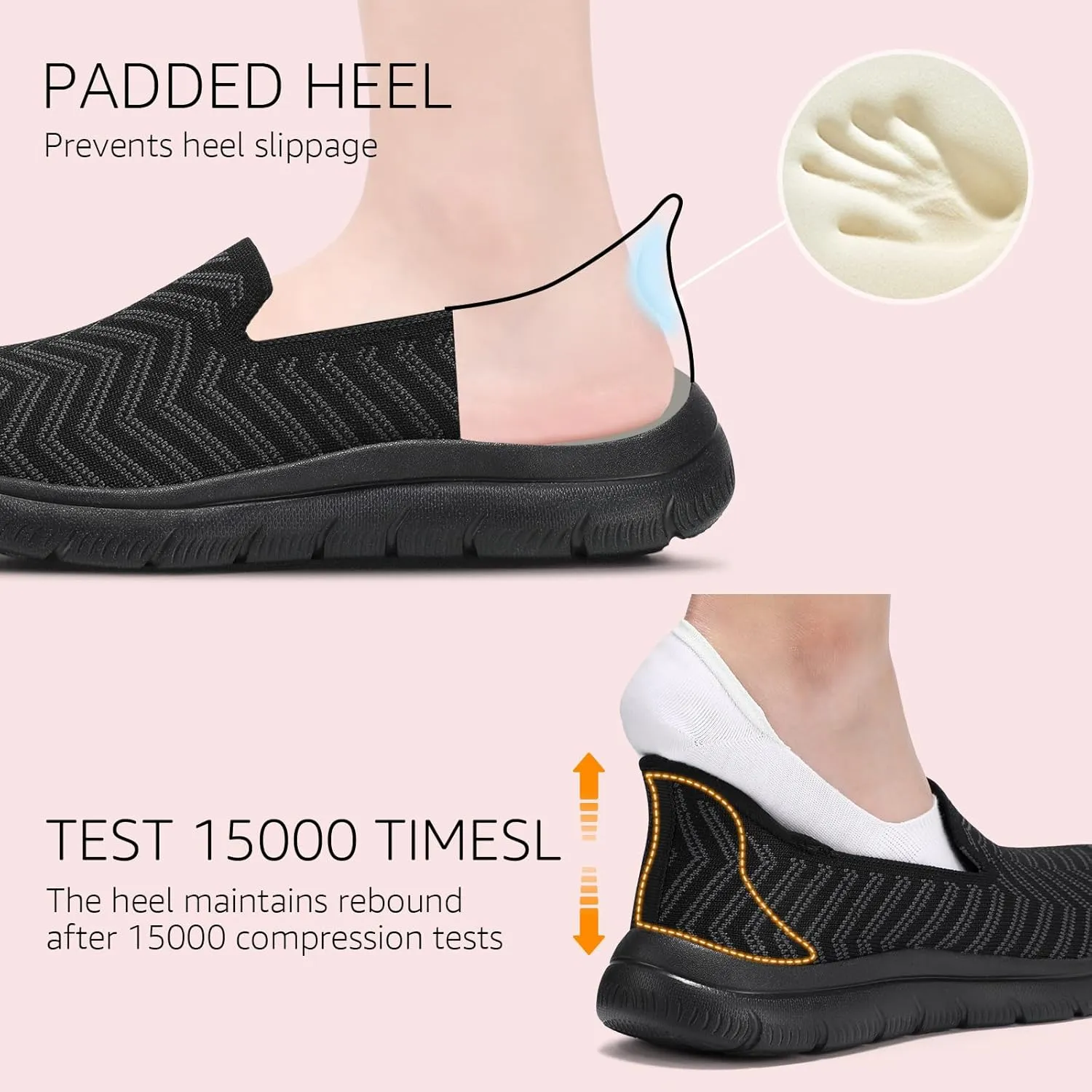 STQ Walking Shoes Women Slip on Sneakers Orthopedic Shoes Non Slip Elderly Comfort Lightweight Casual Standing Travelling