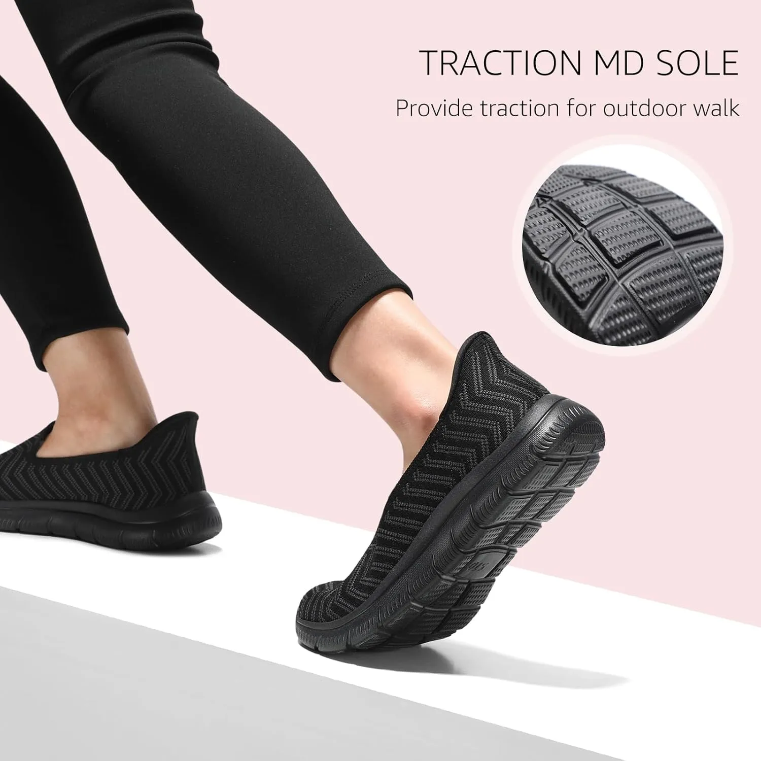 STQ Walking Shoes Women Slip on Sneakers Orthopedic Shoes Non Slip Elderly Comfort Lightweight Casual Standing Travelling