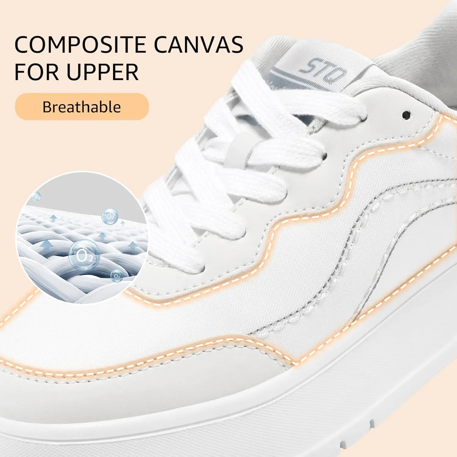 STQ Womens Platform Sneakers Fashion Casual Shoes Trendy Chunky Sneakers for Plantar Fasciitis