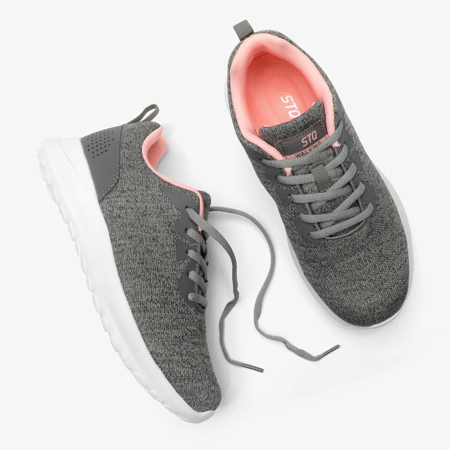 STQ Womens Water Resistant Walking Shoes with Arch Support Athletic Tennis Sneakers