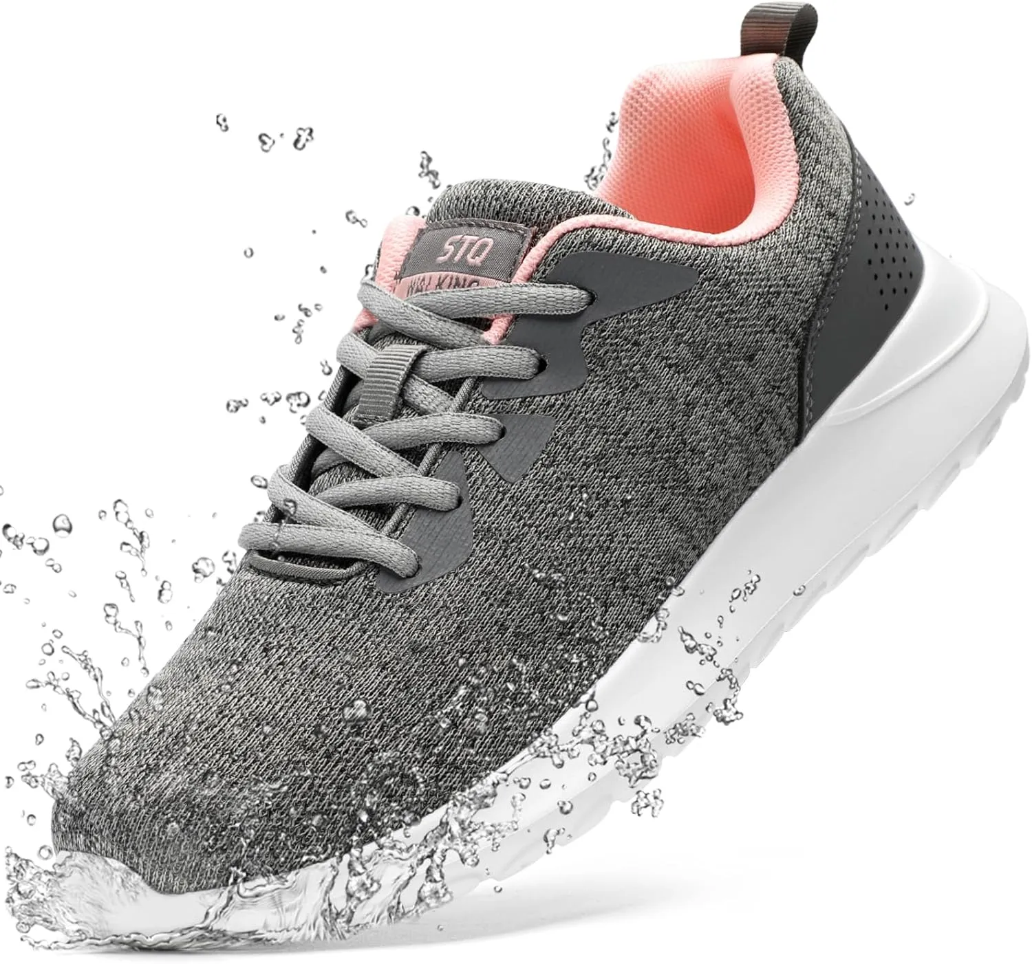 STQ Womens Water Resistant Walking Shoes with Arch Support Athletic Tennis Sneakers