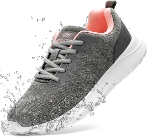 STQ Womens Water Resistant Walking Shoes with Arch Support Athletic Tennis Sneakers