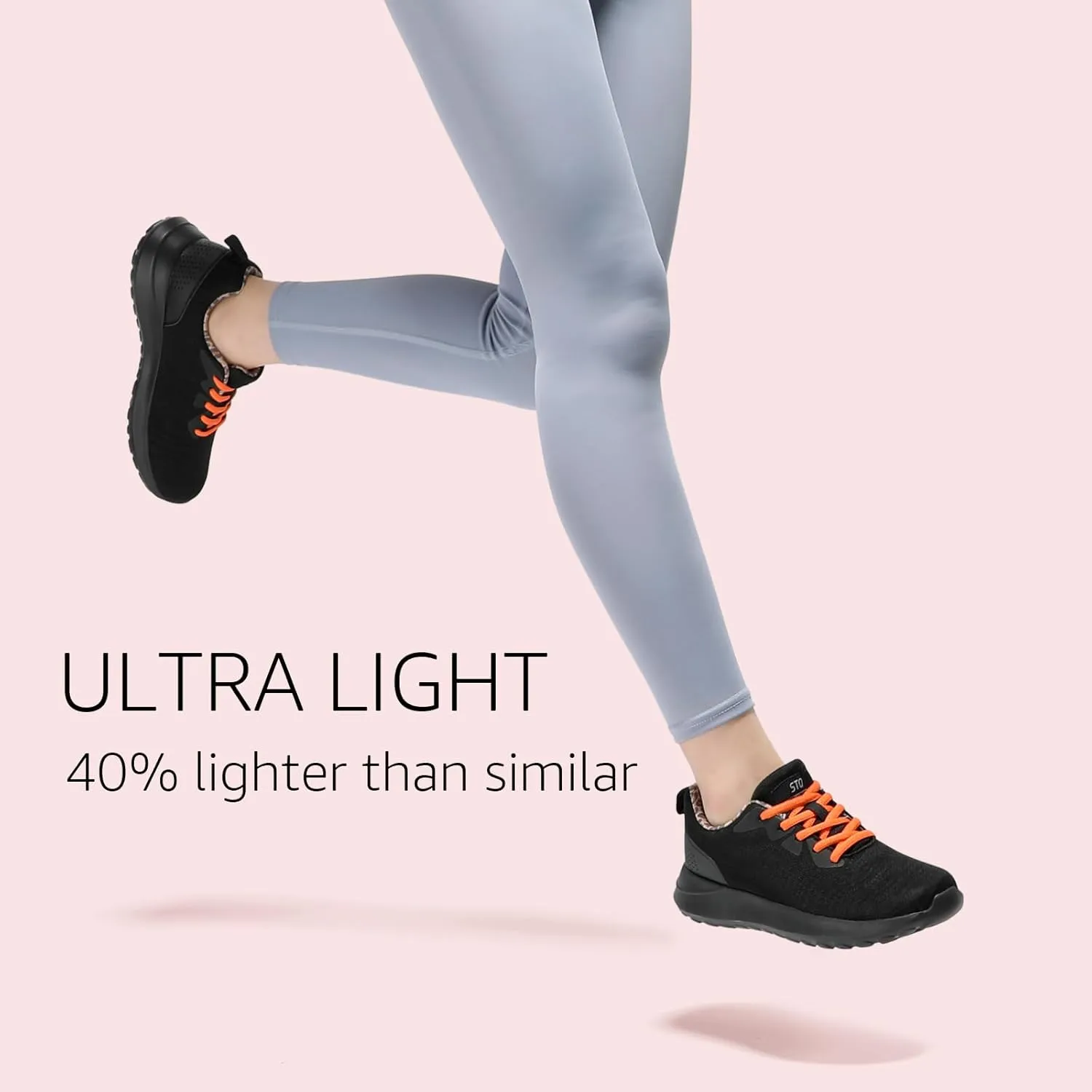 STQ Womens Water Resistant Walking Shoes with Arch Support Athletic Tennis Sneakers