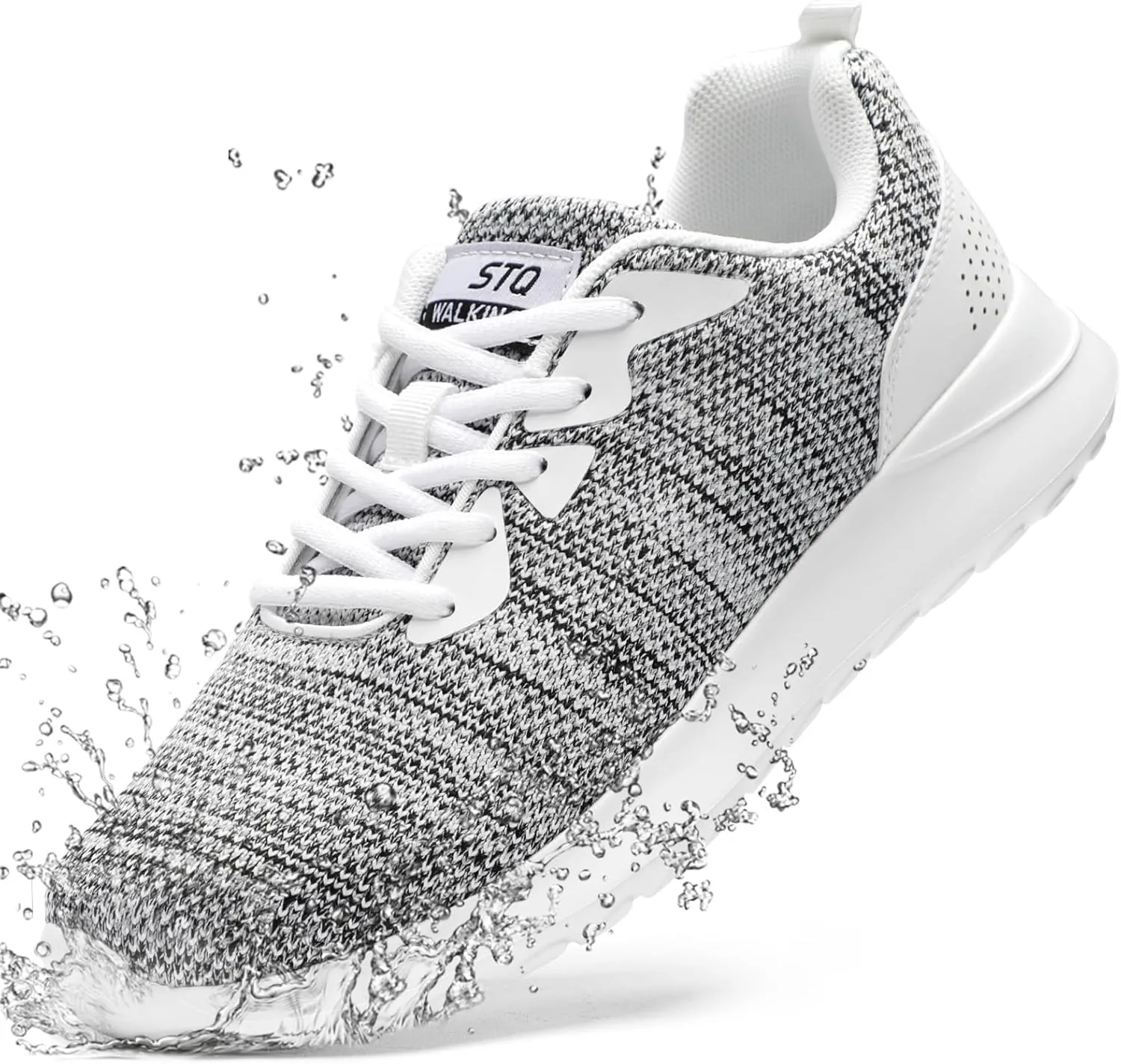 STQ Womens Water Resistant Walking Shoes with Arch Support Athletic Tennis Sneakers
