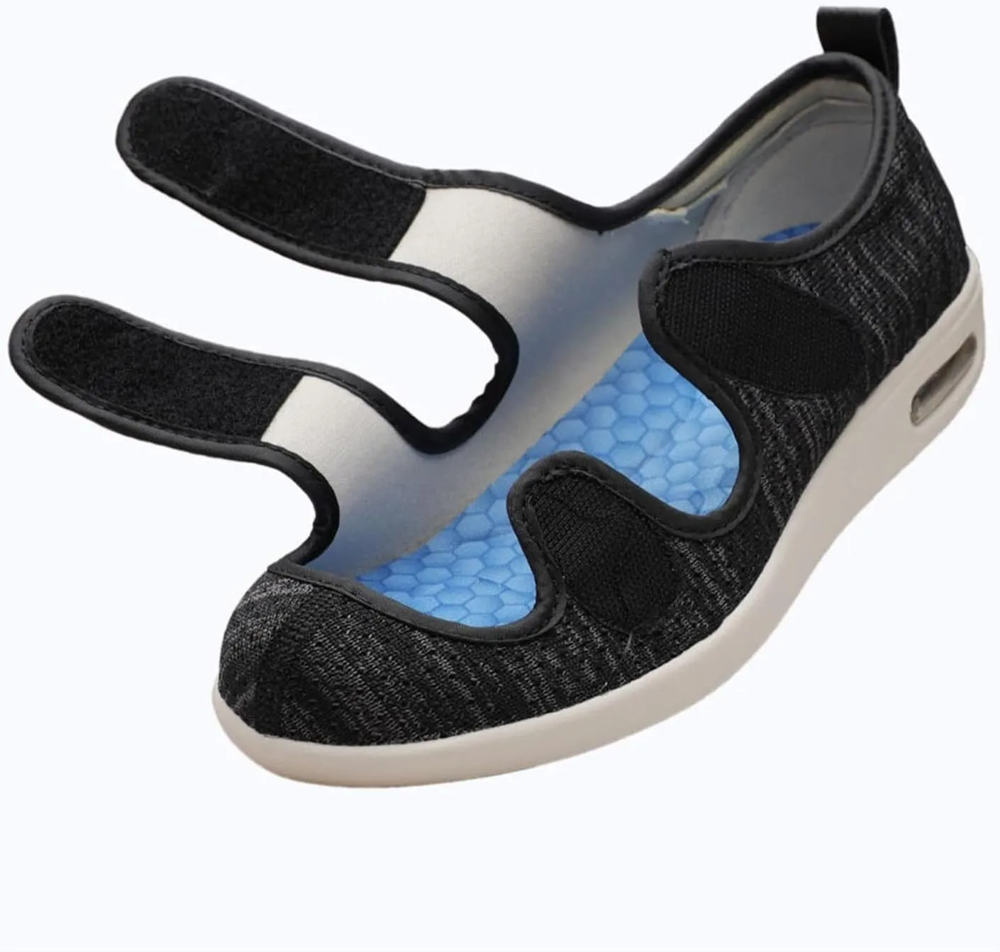 Summer Men's Adjustable Shoes Arthritis Edema Treatment Diabetic Shoes, Lightweight Casual Sneakers, Machine Washable Lightweight Forindoor, Outdoor, Assisted Living