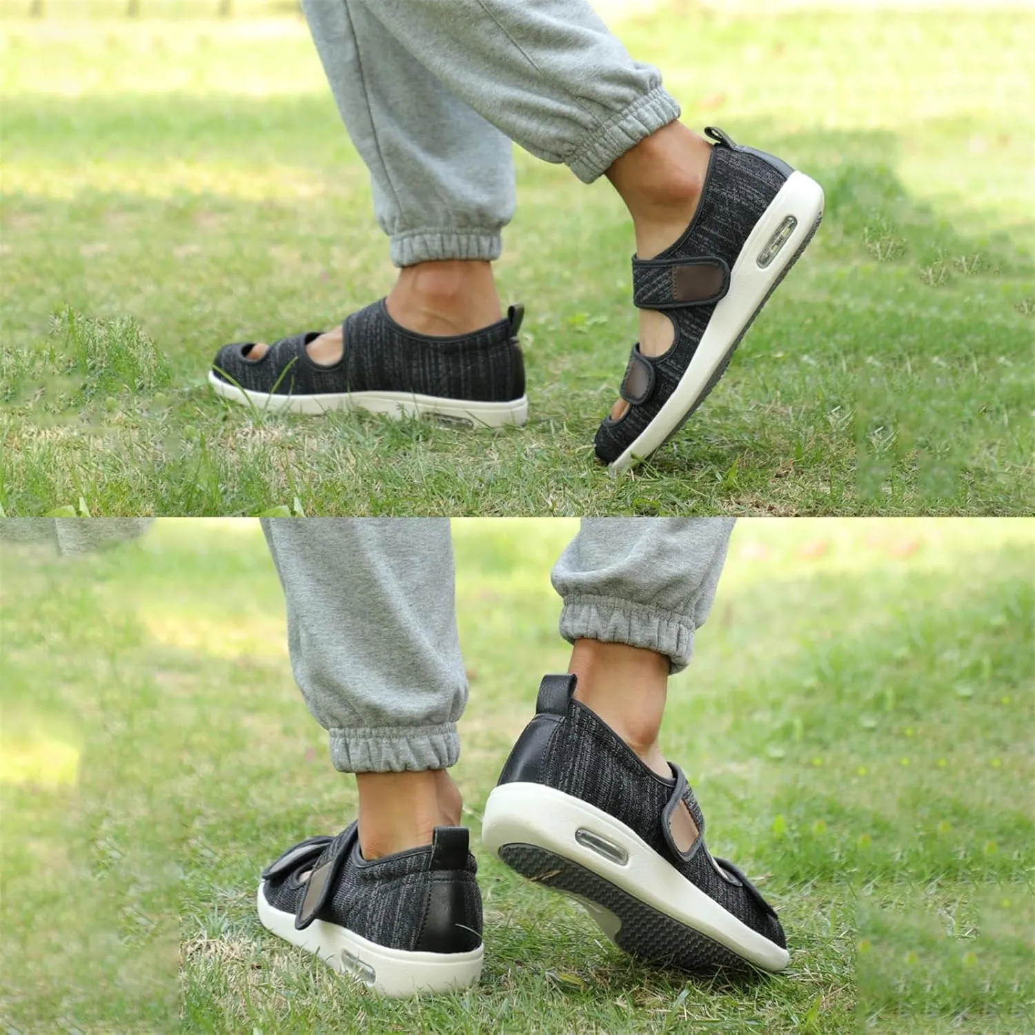 Summer Men's Adjustable Shoes Arthritis Edema Treatment Diabetic Shoes, Lightweight Casual Sneakers, Machine Washable Lightweight Forindoor, Outdoor, Assisted Living