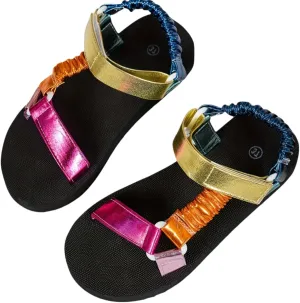 Summer Women'S Color-Blocking Lightweight Thick-Soled Sandals