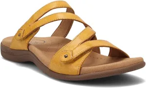 Taos Double U Premium Leather Women's Sandal - Stylish Adjustable Strap Design with Arch Support, Cooling Gel Padding for All-Day Enjoyment and Walking Comfort