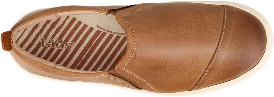 Taos Twin Gore Lux Slip-On Sneakers - Luxe Leather Slip Ons with Curves & Pods Removable Footbed with Arch Support and Metatarsal Support for All Day Comfort and Style