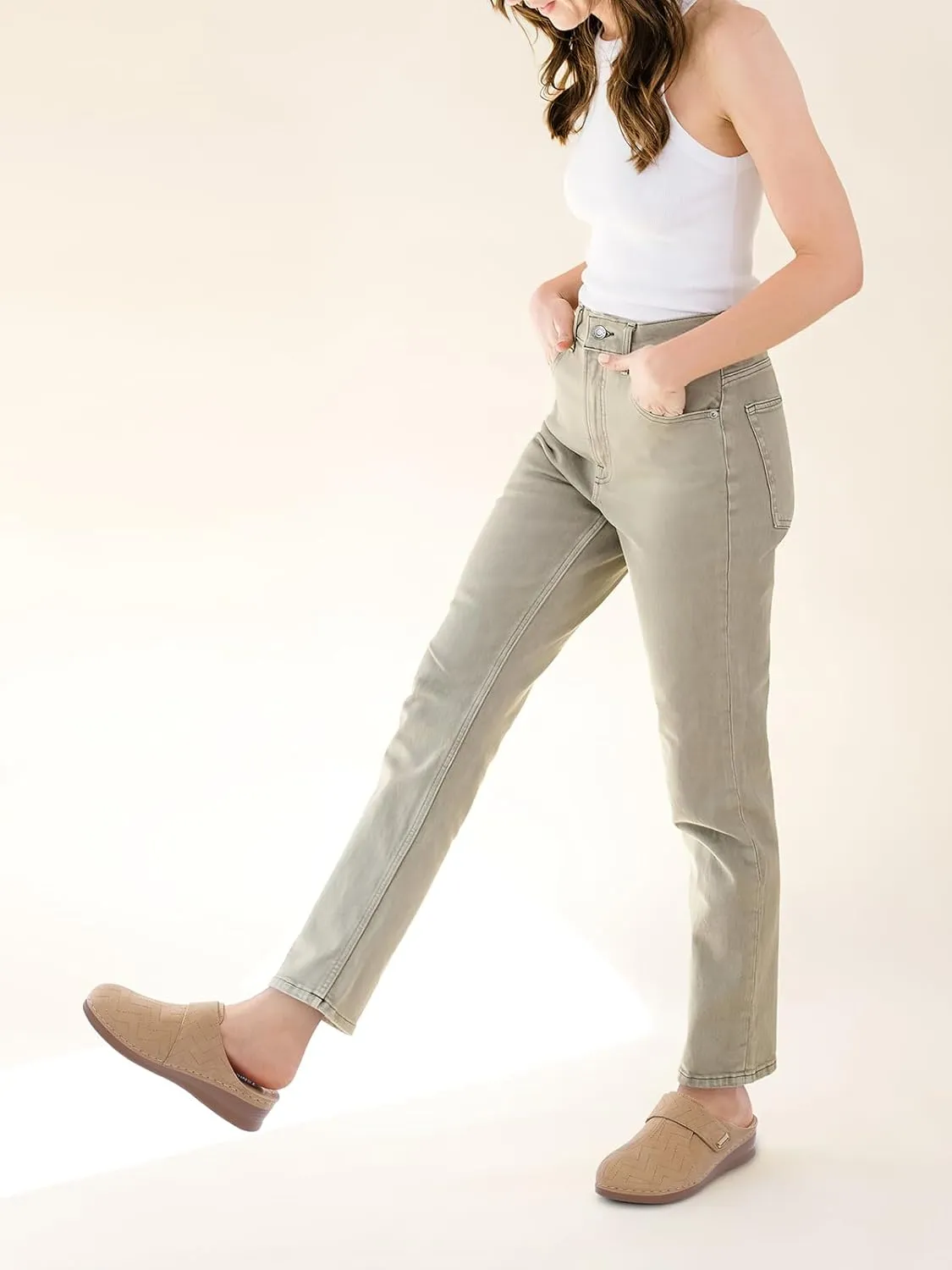 TEMOFON Clogs for Women Slip on Mules: Comfortable Casual Shoes with Adjustable Instep Walking Platform Wedge Slides
