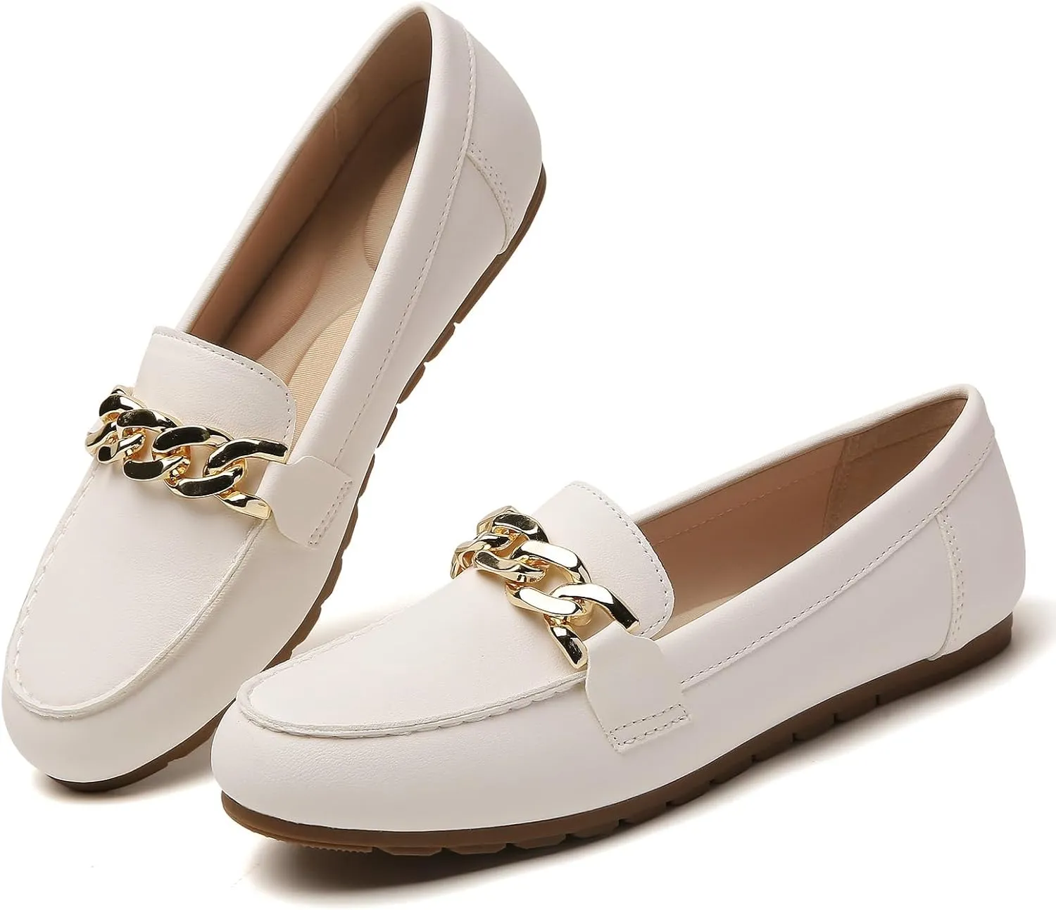 Tilocow Loafers for Women Comfortable Flat Casual Slip On Shoes Leisure Bussiness Work Ladies Shoes Lightweight Walking Flats with Arch Support