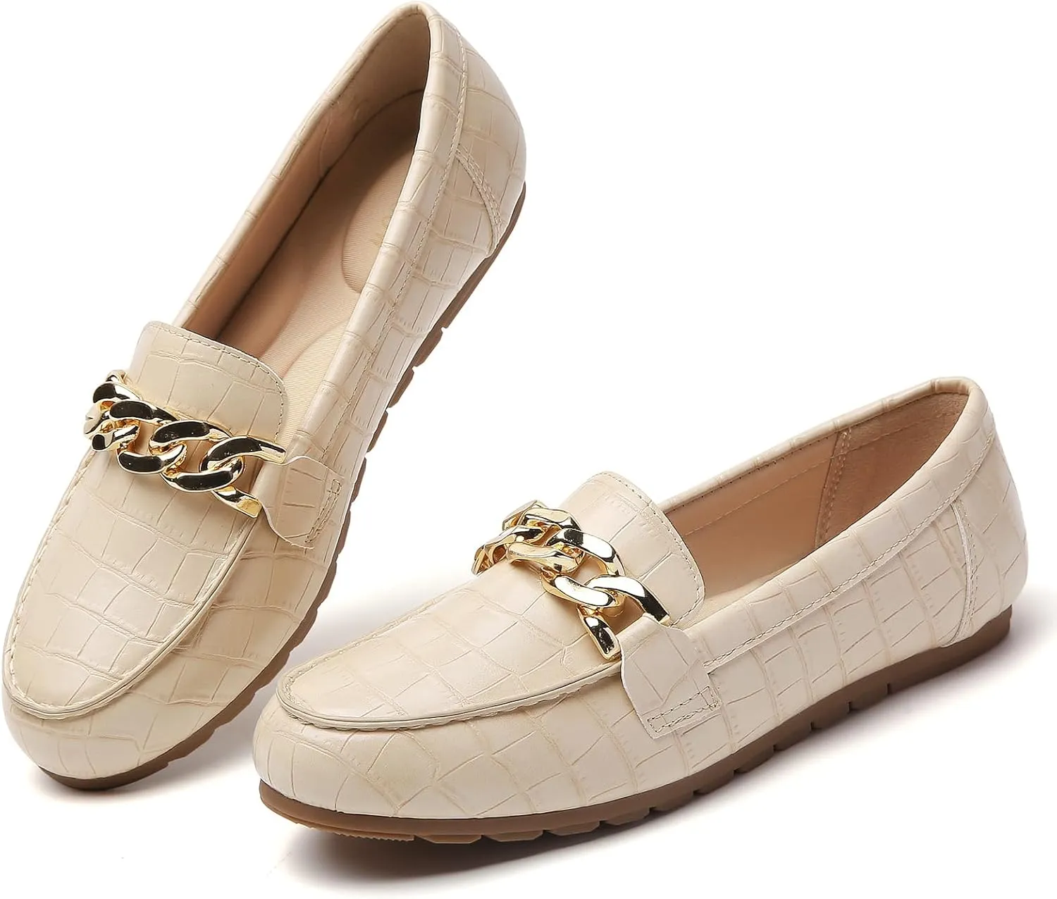 Tilocow Loafers for Women Comfortable Flat Casual Slip On Shoes Leisure Bussiness Work Ladies Shoes Lightweight Walking Flats with Arch Support